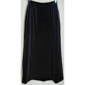 Jaeger Black Cotton Skirt Solid Lined Size 12